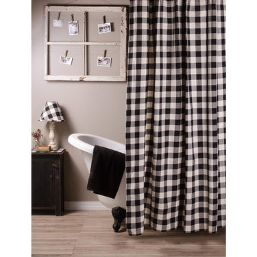 Black Buttermilk Buffalo Check Shower Curtain SC510011 - The Fox Decor